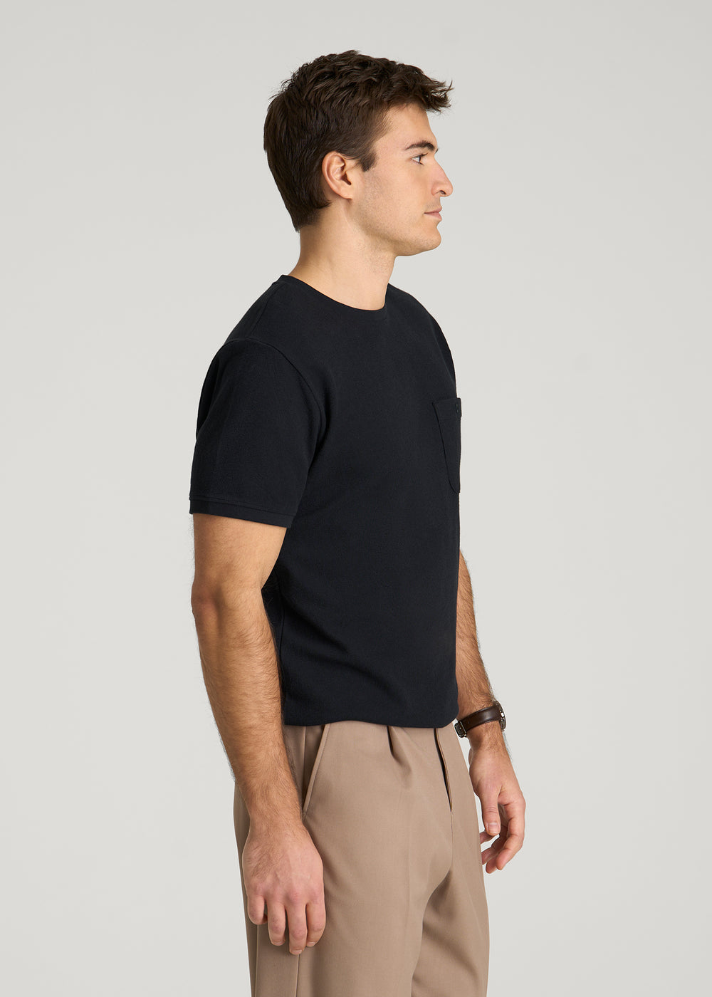 Terry Cotton Pocket Tee for Tall Men | American Tall