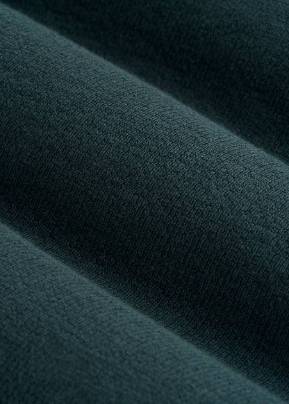 Terry Cotton Polo Cardigan for Tall Men in Emerald