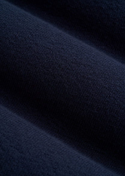 Terry Cotton Polo Cardigan for Tall Men in Patriot Blue