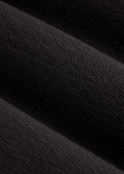 Terry Cotton Pull-On Shorts for Tall Men in Black