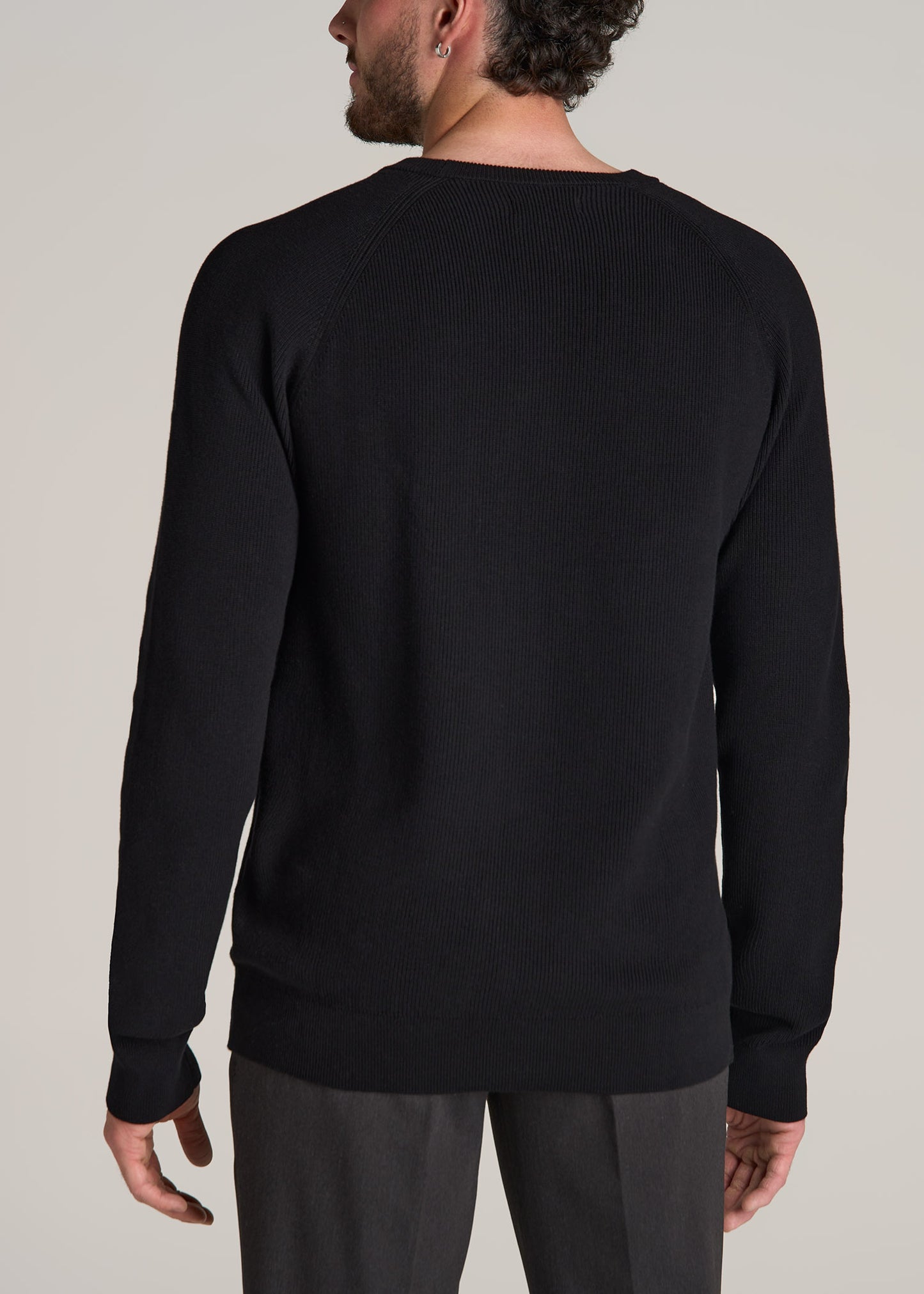 American-Tall-Men-Textured-Knit-Sweater-Black-back