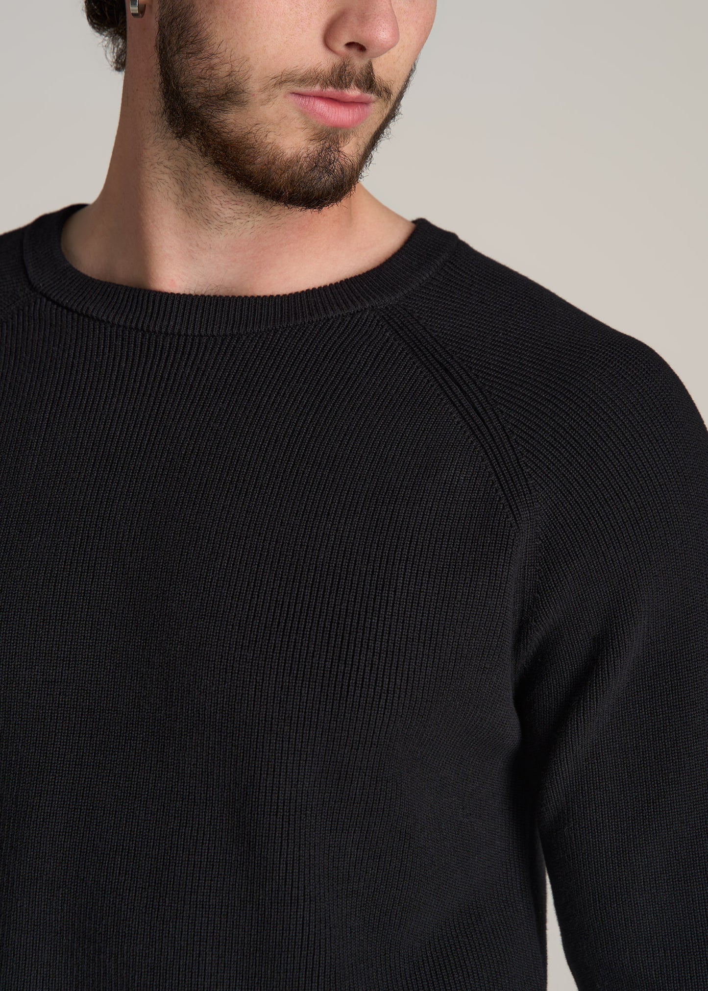 American-Tall-Men-Textured-Knit-Sweater-Black-detail