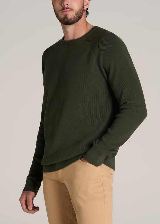 American-Tall-Men-Textured-Knit-Sweater-Dark-Olive-Green-side