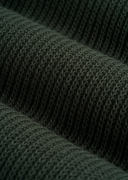 Textured Knit Short Sleeve Sweater Polo for Tall Men in Boreal Forest