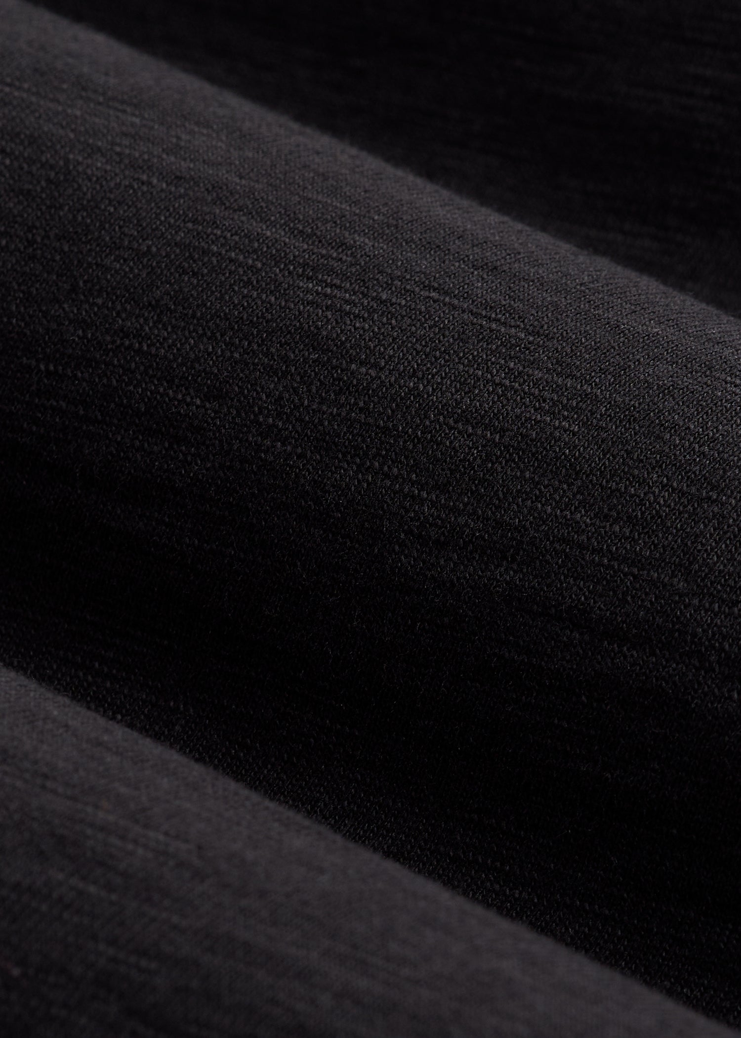 Three-Button Long Sleeve Slub Henley for Tall Men in Black