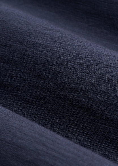 Three-Button Long Sleeve Slub Henley for Tall Men in Navy