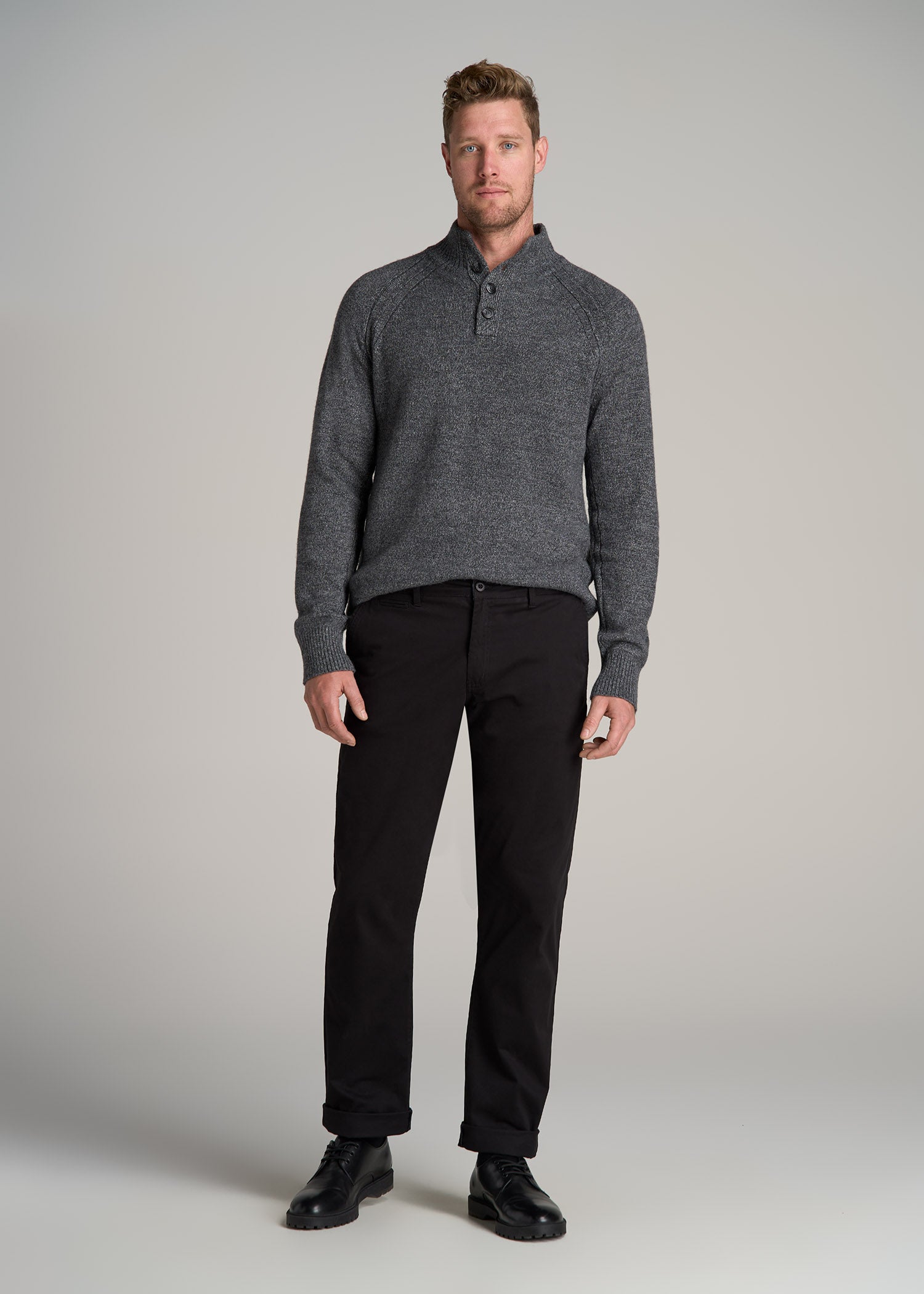 American-Tall-Men-Three-Button-Mock-Neck-Sweater-Grey-Marl-full