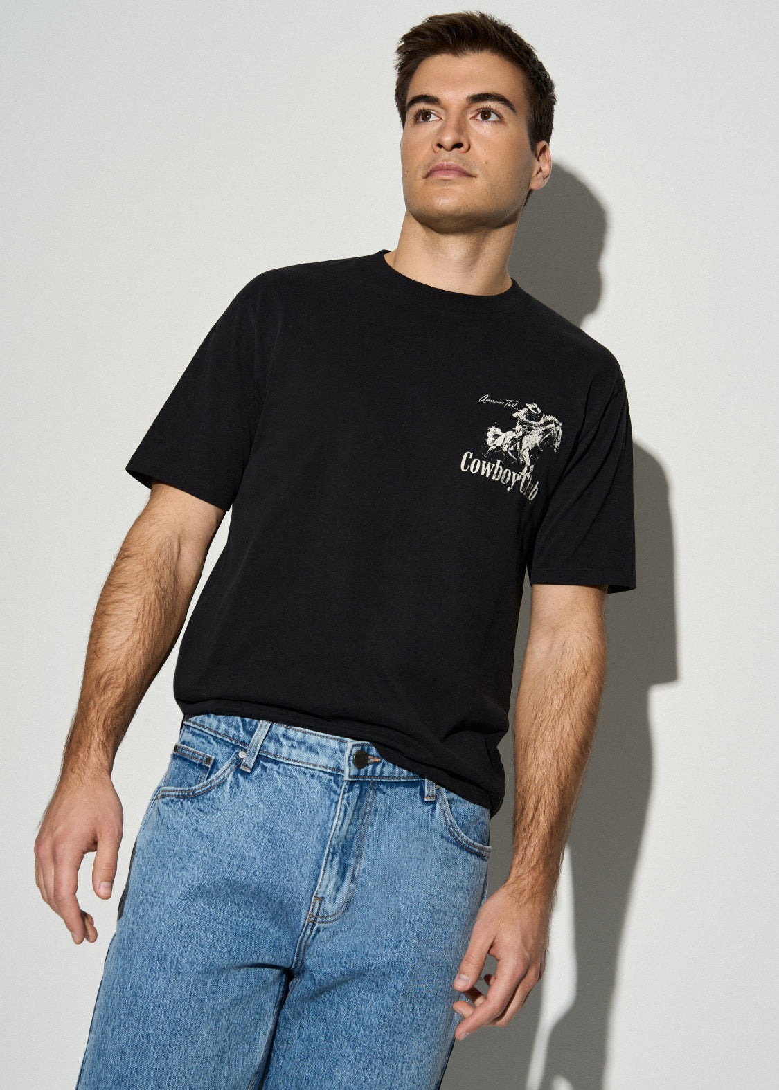 Rodeo Graphic Tee for Tall Men in Brown