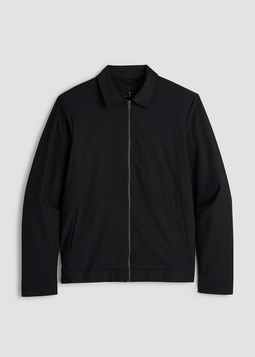 Traveler Bomber Jacket for Tall Men in Black