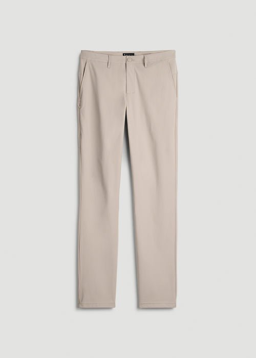 Stretch Commuter Pleated Chino for Tall Men in Simply Taupe