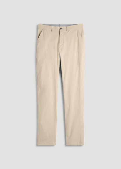 TAPERED FIT Traveler Chino Pants for Tall Men in Light Khaki