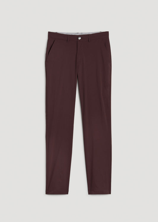 TAPERED FIT Traveler Chino Pants for Tall Men in Oxblood