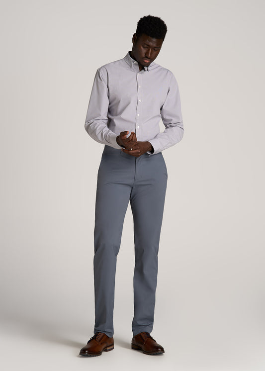 TAPERED FIT Traveler Chino Pants for Tall Men in Smoky Blue