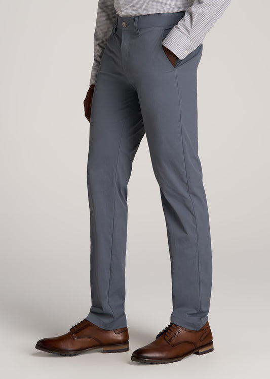 TAPERED FIT Traveler Chino Pants for Tall Men in Smoky Blue