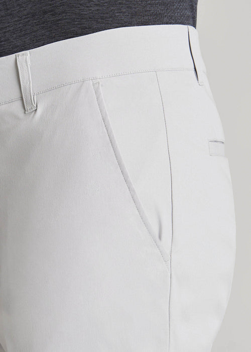 Traveler Chino Shorts for Tall Men in Light Grey