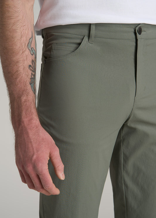 TAPERED-FIT Traveler Pants for Tall Men in Wreath Green