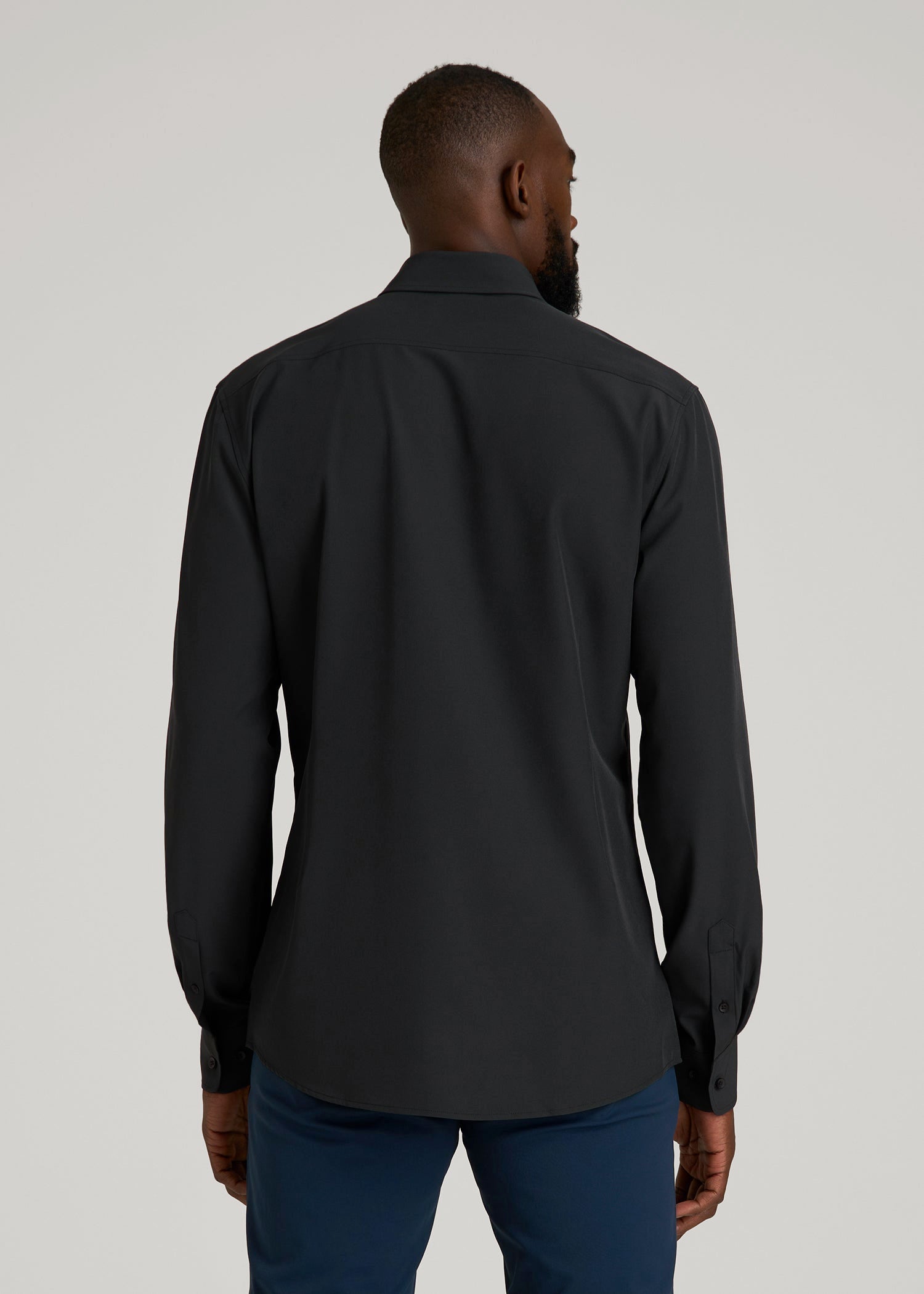 Traveler Stretch Dress Shirt in Black 2XL / Semi Tall / Black
