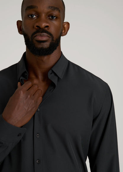 Traveler Stretch Dress Shirt in Black