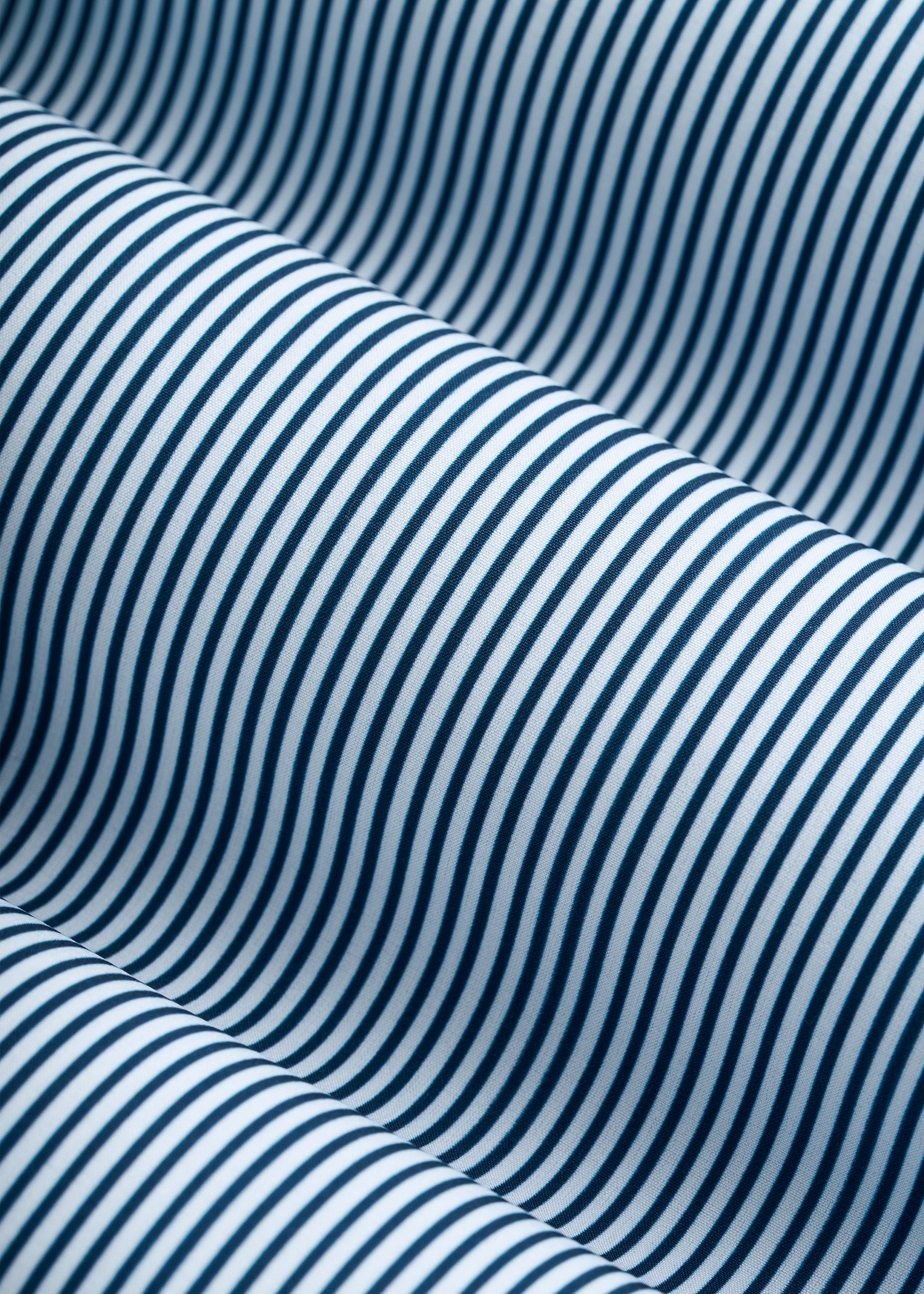 Traveler Stretch Dress Shirt for Tall Men in Royal Navy Stripe