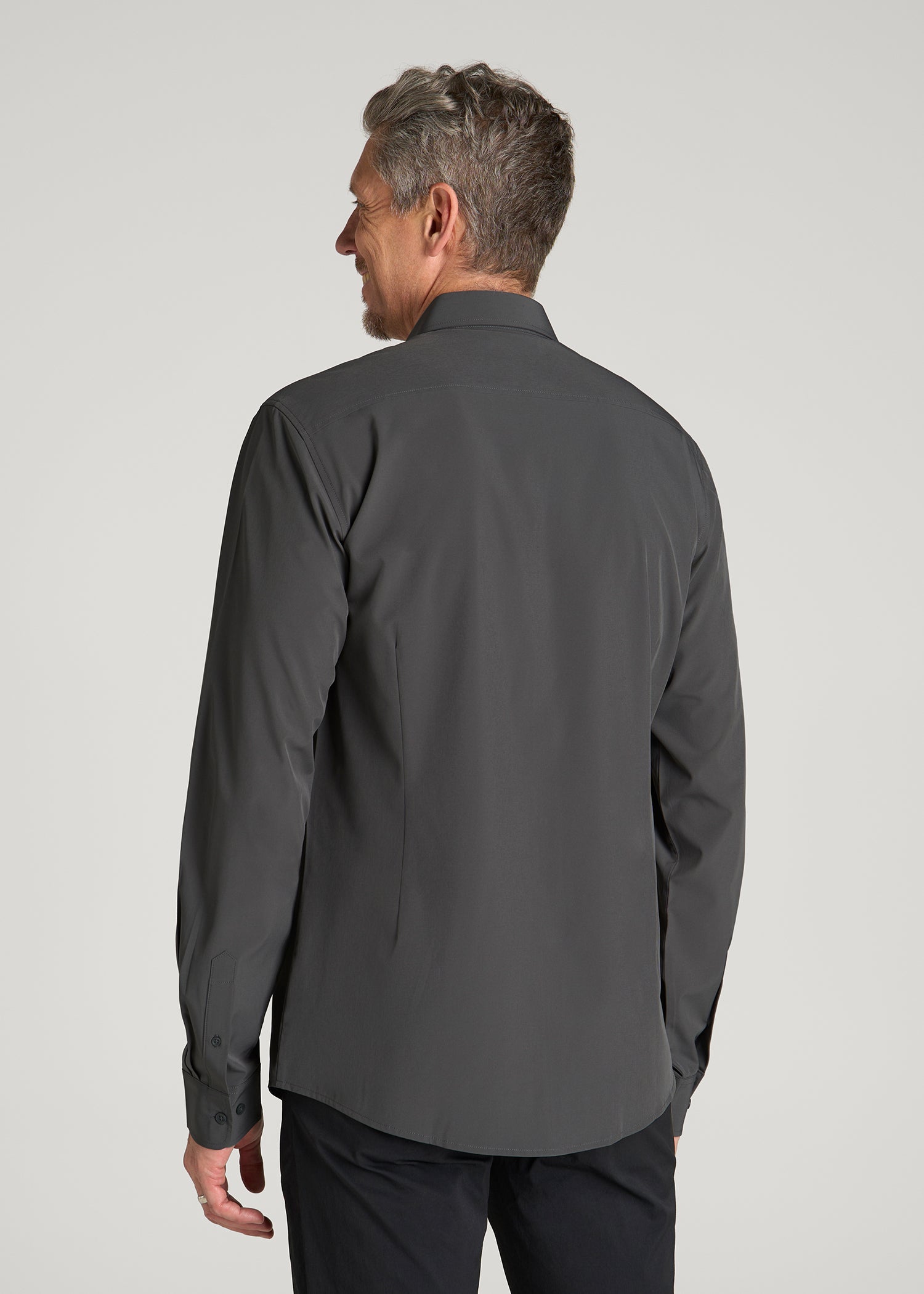 Traveler Stretch Dress Shirt for for Tall Men in Slate