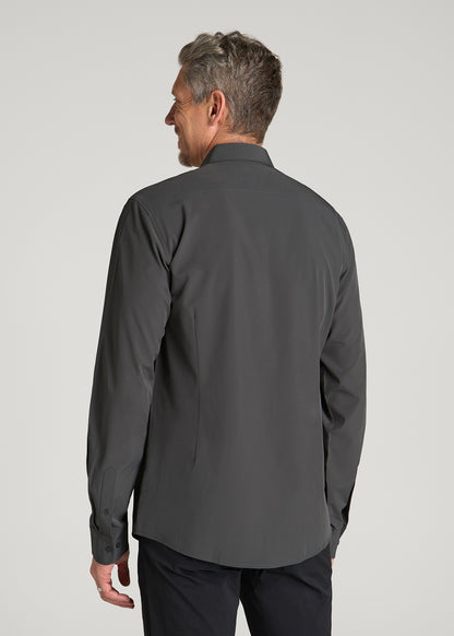 Traveler Stretch Dress Shirt for for Tall Men in Slate