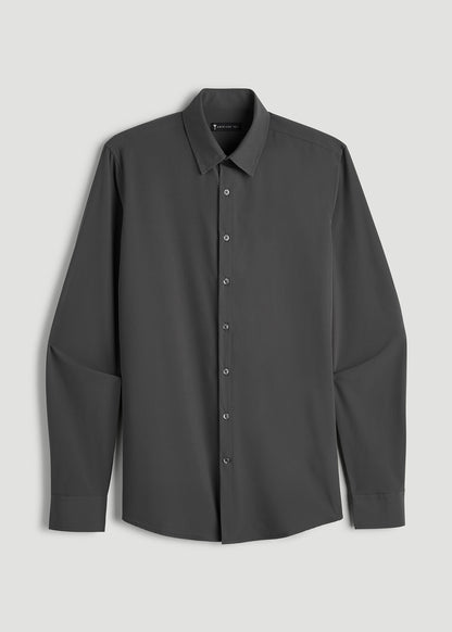 Traveler Stretch Dress Shirt for for Tall Men in Slate