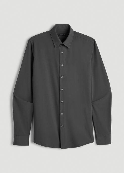 Traveler Stretch Dress Shirt for for Tall Men in Slate