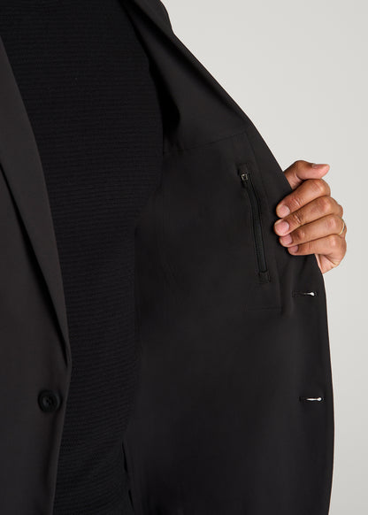 Traveler Twill Blazer for Tall Men in Black