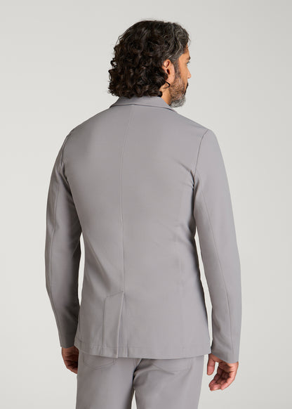 Traveler Twill Blazer for Tall Men in Pebble Grey