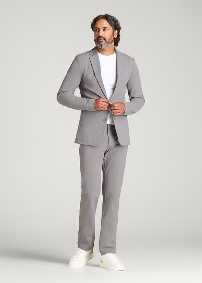 Traveler Twill Blazer for Tall Men in Pebble Grey