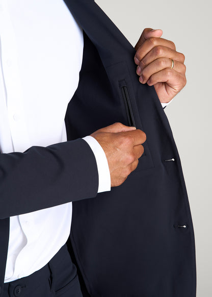 Traveler Twill Blazer for Tall Men in Royal Navy