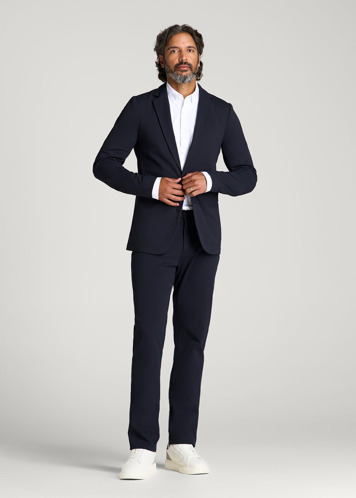 Traveler Twill Blazer for Tall Men in Royal Navy