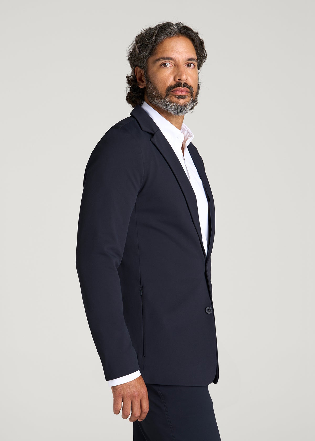 Traveler Twill Blazer for Tall Men in Royal Navy