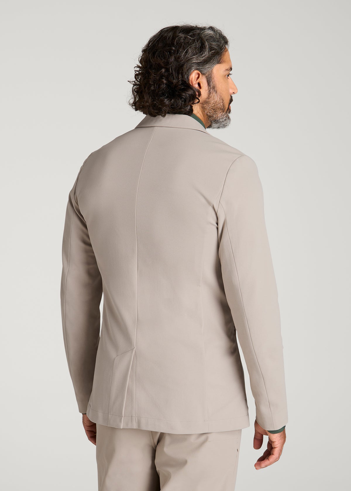 Traveler Twill Blazer for Tall Men in Simply Taupe