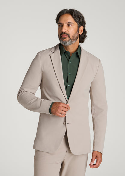 Traveler Twill Blazer for Tall Men in Simply Taupe