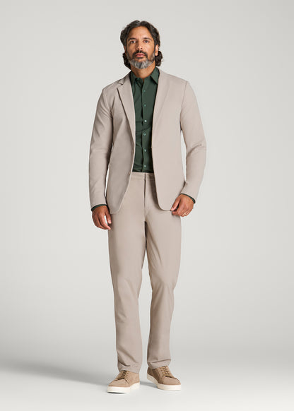 Traveler Twill Blazer for Tall Men in Simply Taupe