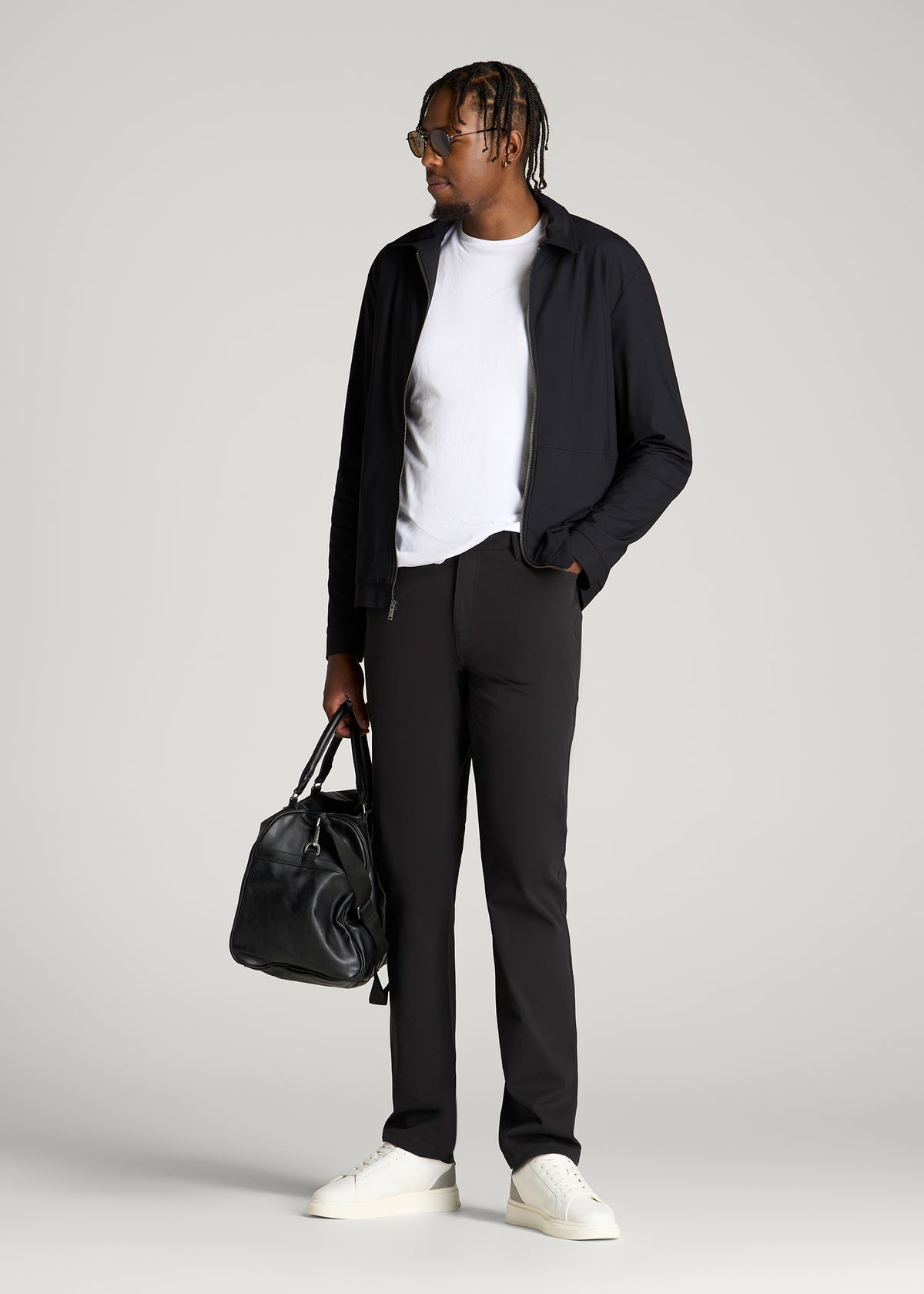 Traveler Twill Pants for Tall Men in Black