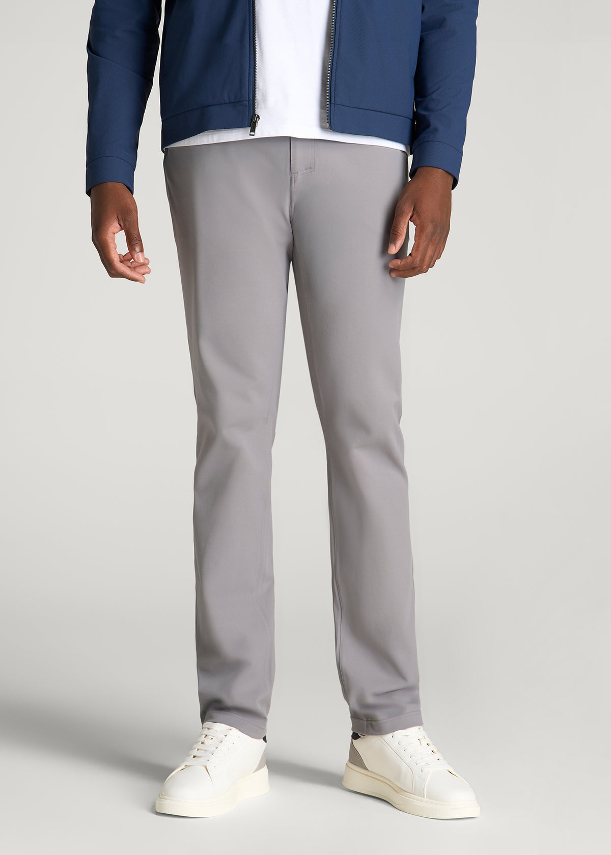 Traveler Twill Pants for Tall Men in Pebble Grey
