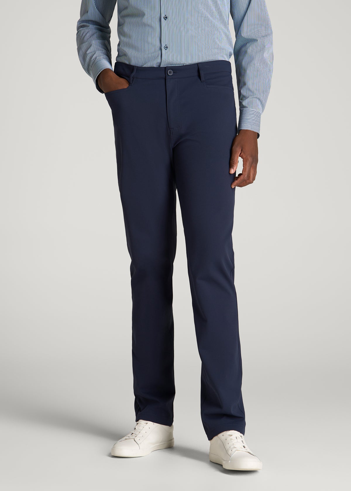 Traveler Twill Pants for Tall Men in Royal Navy