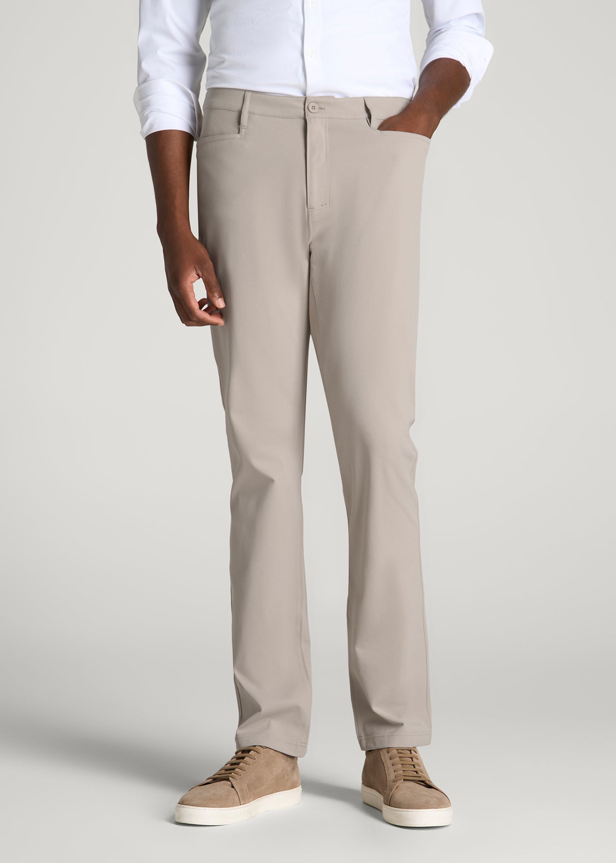 Traveler Twill Pants for Tall Men in Simply Taupe
