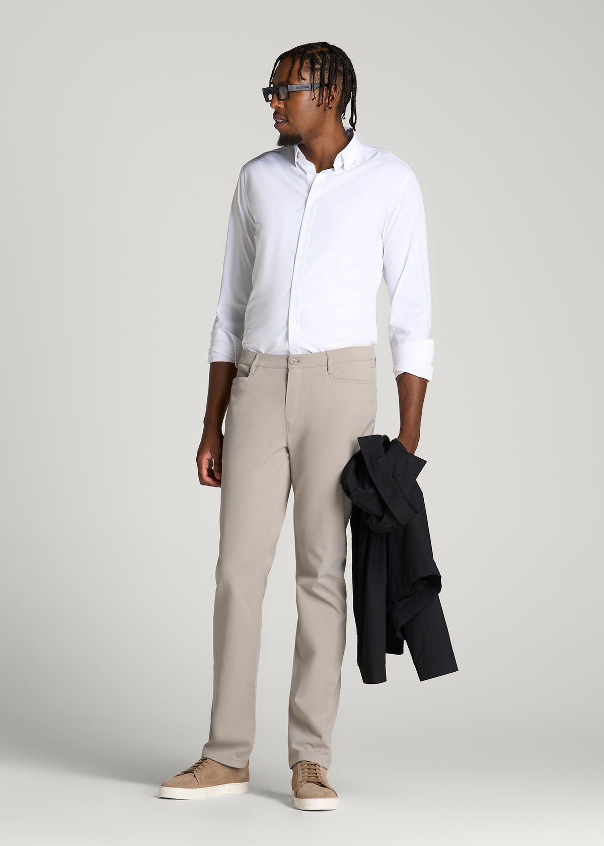 Traveler Twill Pants for Tall Men in Simply Taupe