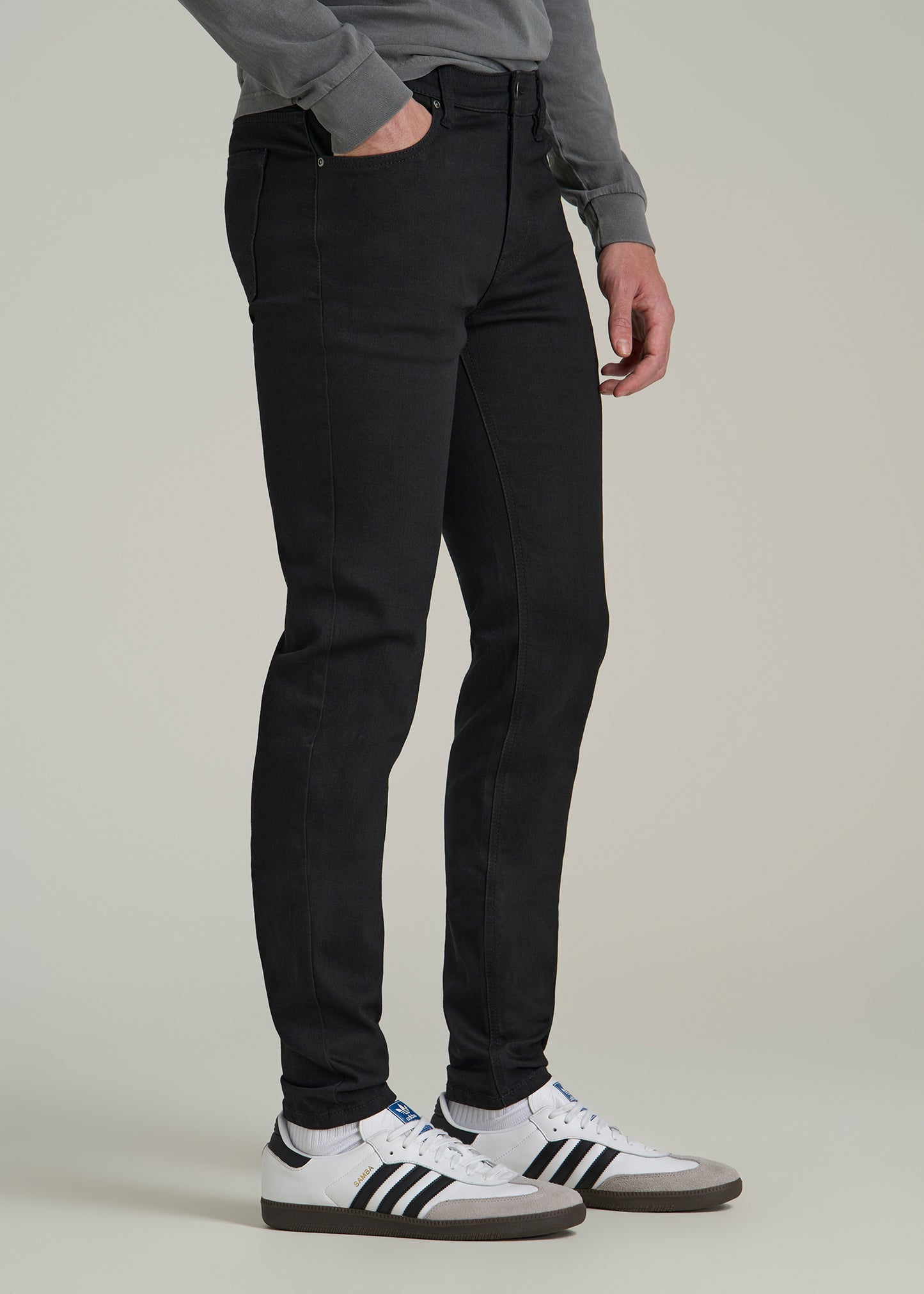 Travis SKINNY Jeans for Tall Men in Black