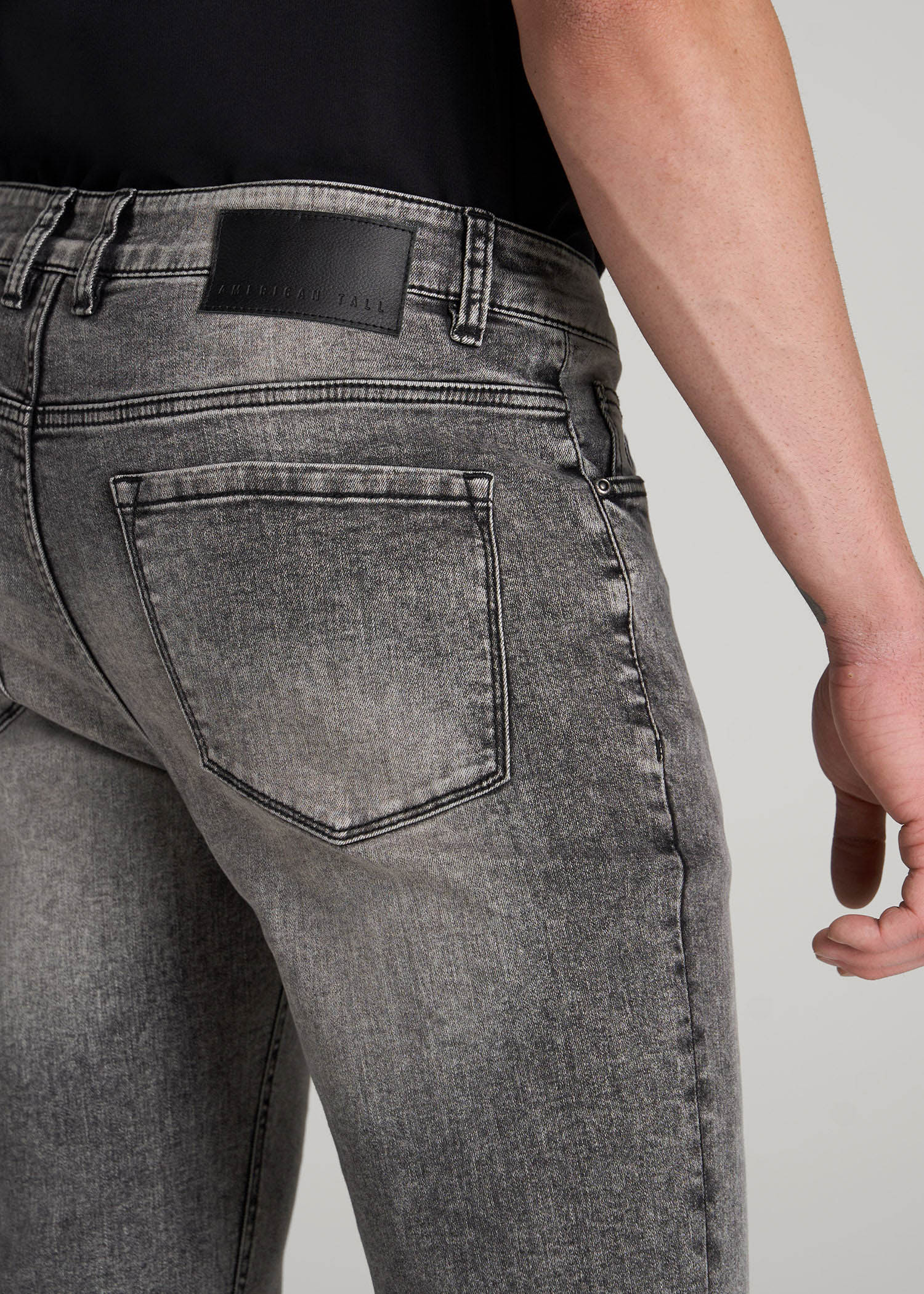Black Faded Jeans Mens: Tall Travis Faded Black Skinny Jeans