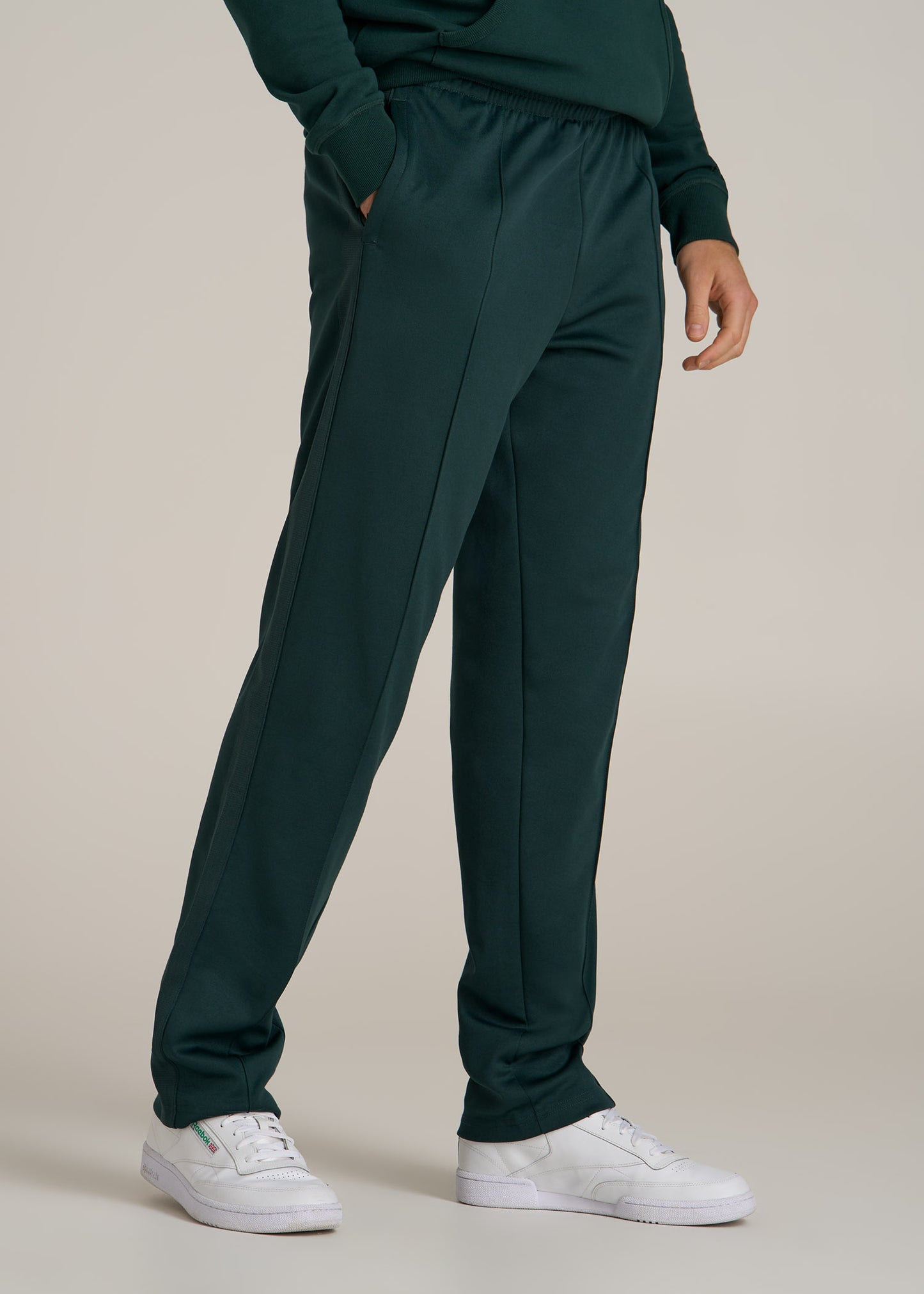 Tricot Track Pants for Tall Men in Emerald