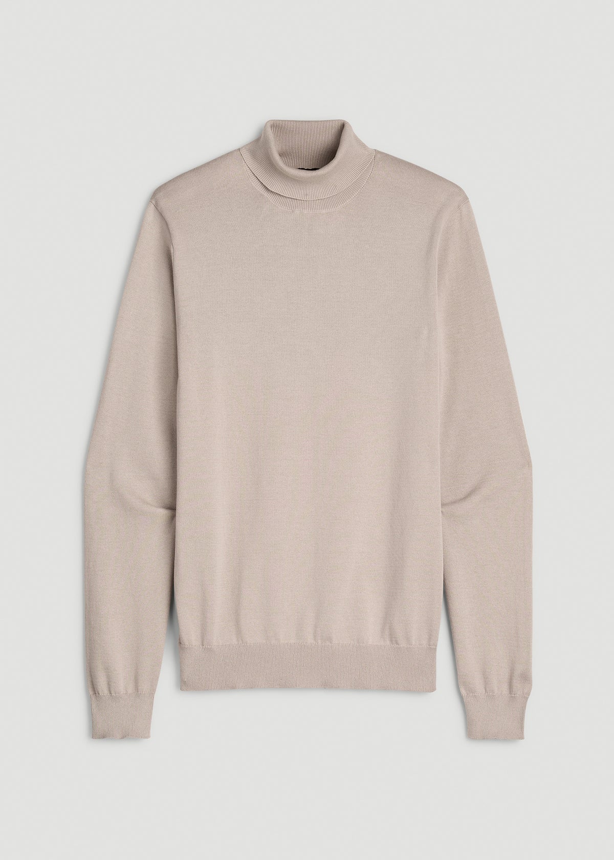 Turtleneck Sweater for Tall Men in Simply Taupe