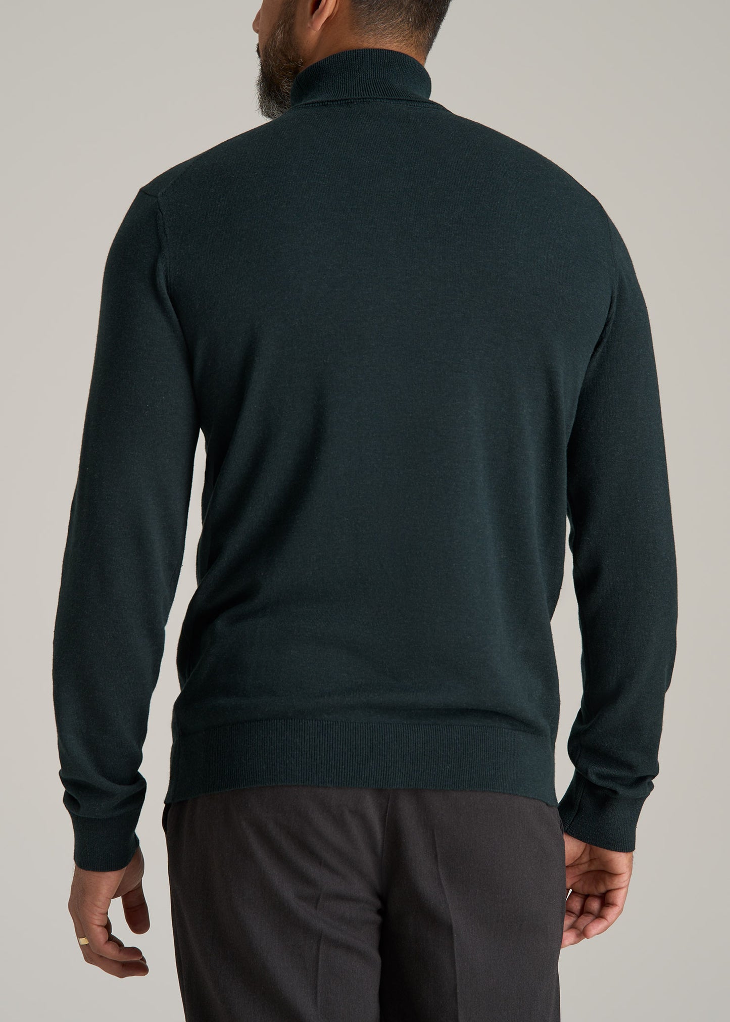 Men's Tall Turtleneck Sweater in Midnight Green