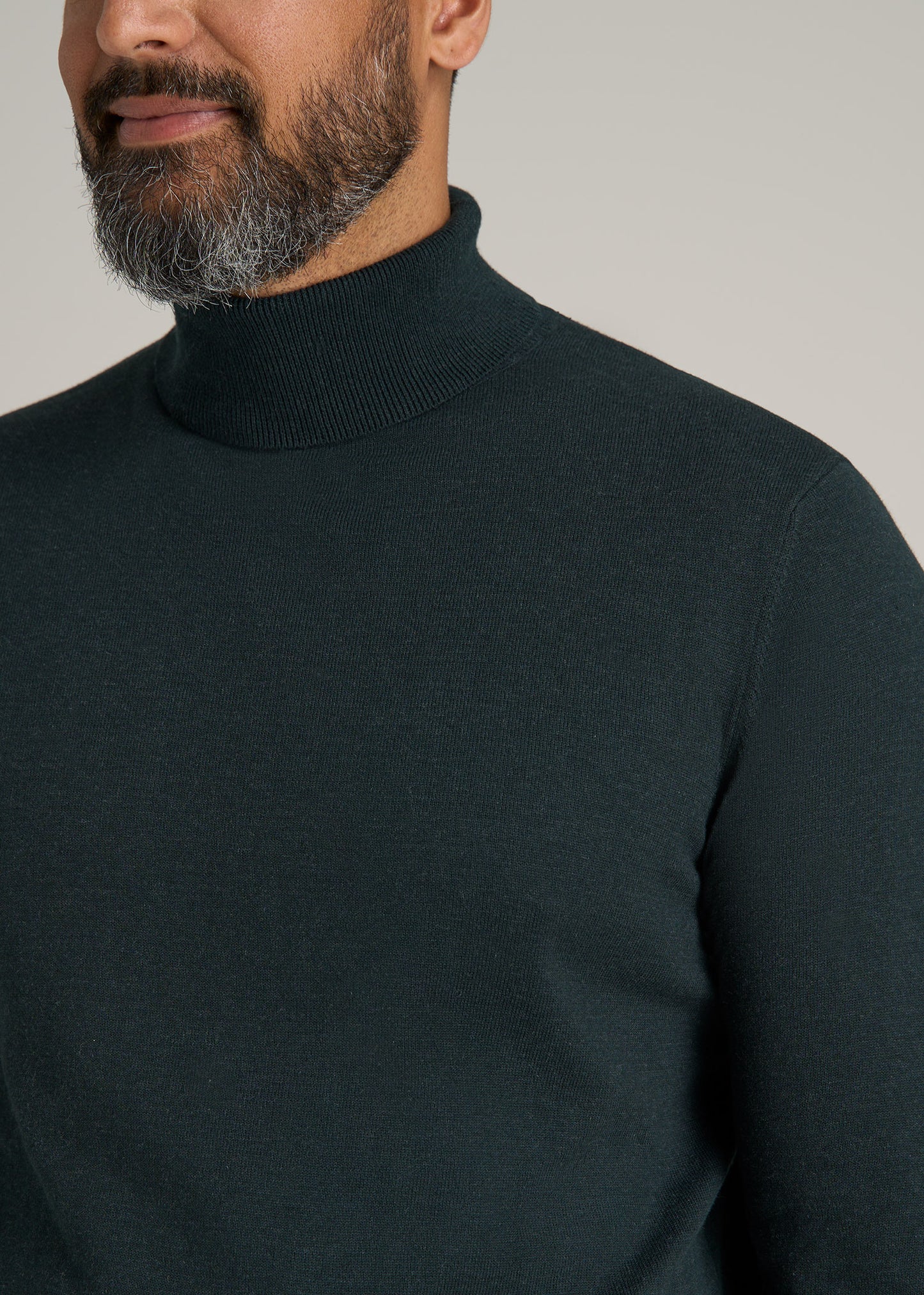 Men's Tall Turtleneck Sweater in Midnight Green