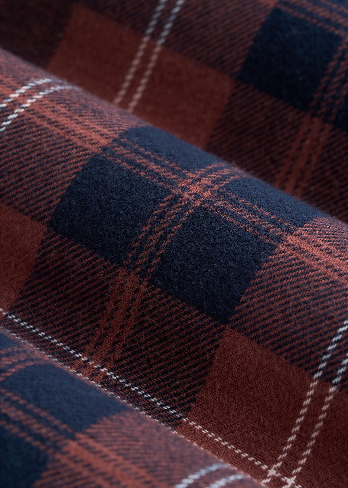 Twin Pocket Flannel Button Shirt for Tall Men in Marron Plaid