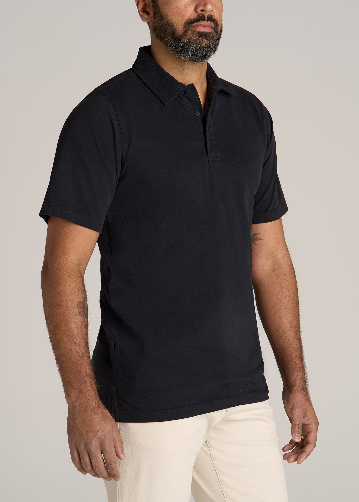     American-Tall-Men-Ultra-Soft-Short-Sleeve-Cotton-Polo-Vintage-Black-side
