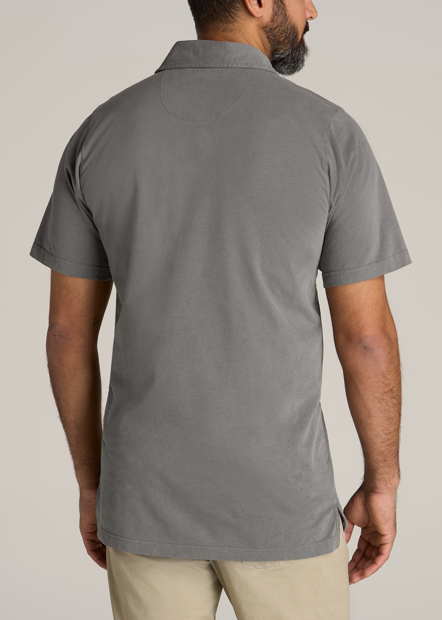     American-Tall-Men-Ultra-Soft-Short-Sleeve-Cotton-Polo-Vintage-Pewter-back